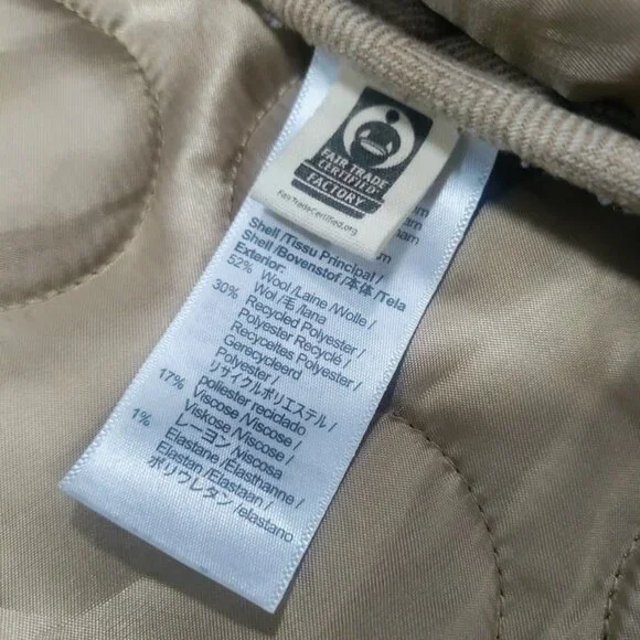 Madewell Italian Fabric Womens Large Quilted Oversized Bomber Jacket Matchstick - Picture 6 of 10